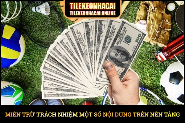 Miễn trừ trách nhiệm một số nội dung trên nền tảng